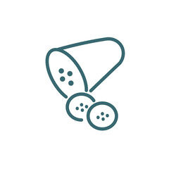 cucumber icon. Thin line cucumber icon from vegetables and fruits collection. Outline vector isolated on white background. Editable cucumber symbol can be used web and mobile