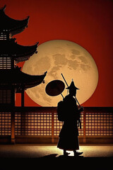 Samurai created with Generative AI Technology	