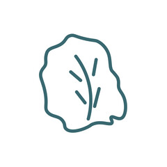 lettuce icon. Thin line lettuce icon from vegetables and fruits collection. Outline vector isolated on white background. Editable lettuce symbol can be used web and mobile