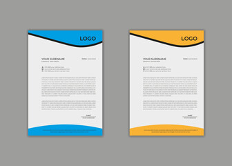 modern letterhead  template, letterhead template, vector modern simple unique school hospital medical new minimalist elegant corporate letterhead design in professional style