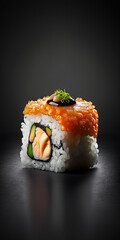 sushi with salmon created with Generative AI Technology	
