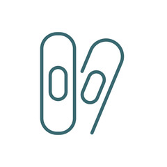 Obraz premium bandage cross icon. Thin line bandage cross icon from medical and healthcare collection. Outline vector isolated on white background. Editable bandage cross symbol can be used web and mobile