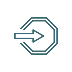 login icon. Thin line login icon from information technology collection. Outline vector isolated on white background. Editable login symbol can be used web and mobile