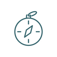 basic compass icon. Thin line basic compass icon from technology collection. Outline vector isolated on white background. Editable basic compass symbol can be used web and mobile
