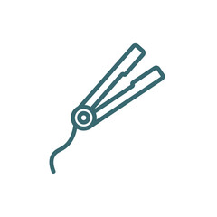hairdressing tools icon. Thin line hairdressing tools icon from technology collection. Outline vector isolated on white background. Editable hairdressing tools symbol can be used web and mobile