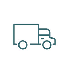 trucking icon. Thin line trucking icon from transportation collection. Outline vector isolated on white background. Editable trucking symbol can be used web and mobile