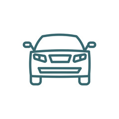 auto icon. Thin line auto icon from transportation collection. Outline vector isolated on white background. Editable auto symbol can be used web and mobile