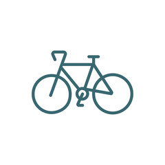 Fototapeta premium bikes icon. Thin line bikes icon from transportation collection. Outline vector isolated on white background. Editable bikes symbol can be used web and mobile