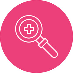 Obraz premium Zoom In Multicolor Circle Line Inverted Icon