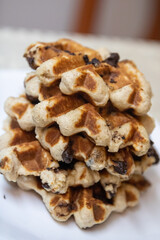 Keto based chocolate chip waffles