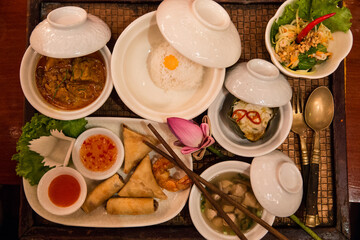 Fototapeta na wymiar Cambodian Dinner Set