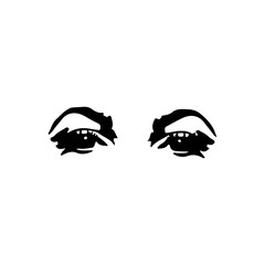 vector illustration of beautiful woman's eyes