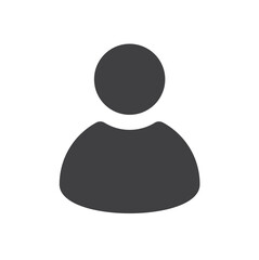 One man - silhouette, icon, vector.