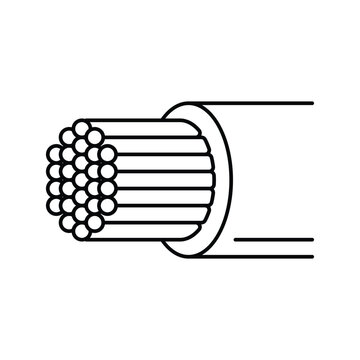 Wire Cable Copper Line Icon Vector Illustration