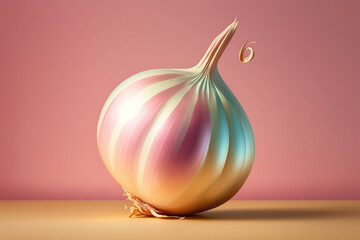 3d modern onion head made by generative ai