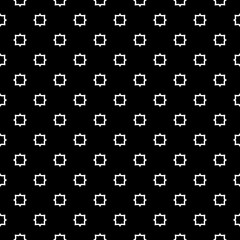 Black and white seamless pattern texture. Greyscale ornamental graphic design. Mosaic ornaments. Pattern template. Vector illustration. EPS10.