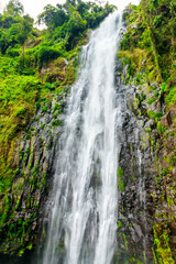 Fototapeta na wymiar View of Materuni waterfall on the foot of the Kilimanjaro mountain in Tanzania