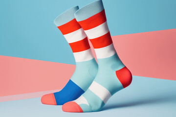red white and blue socks concept made by generative ai