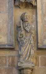 Obraz premium Architectural details of the cathedral in Wroclaw, Poland.