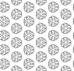 Black and white seamless pattern texture. Greyscale ornamental graphic design. Mosaic ornaments. Pattern template. Vector illustration. EPS10.