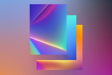 Digital Geometric Colorful 3D Background Wallpaper with Generative AI