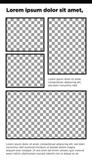 Template Story simple Flat modern Black and white Social media