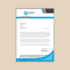 Corporate business letterhead a4 size with bleed vector design.