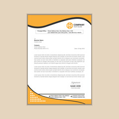 Corporate business letterhead a4 size with bleed vector design.