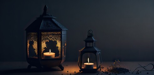 Fototapeta na wymiar closeup of Ramadan lanterns Ramadan Kareem 