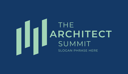 logo graphic design of annual event summit and title made for architecture theme - annual convention for architects