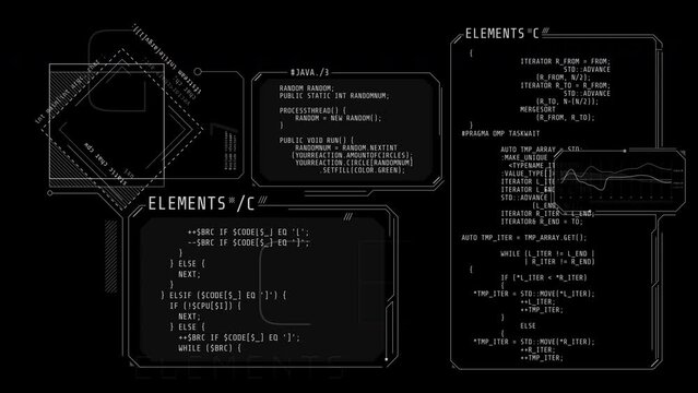 Abstract encoding process in the HUD interface.