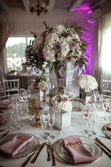 Wedding Party Luxury Table Decor Wedding decor, interior, Festive