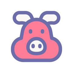 pig icon for your website design, logo, app, UI. 