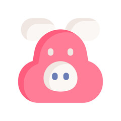 pig icon for your website design, logo, app, UI. 