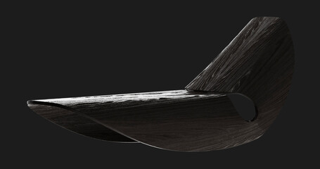 Silla moderna de madera | 3D Render 