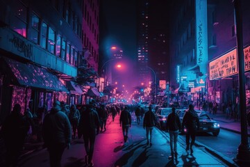 Blurry city background - Created with generative ai