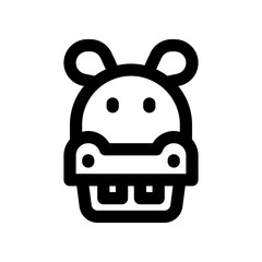 hippopotamus icon for your website design, logo, app, UI. 