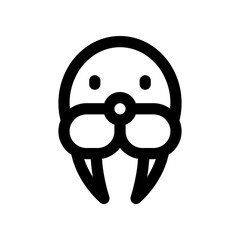 walrus icon for your website design, logo, app, UI. 