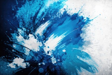 Blue and white spray paint abstract background texture. Generative AI
