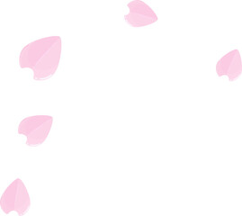 Obraz na płótnie Canvas sakura petals line