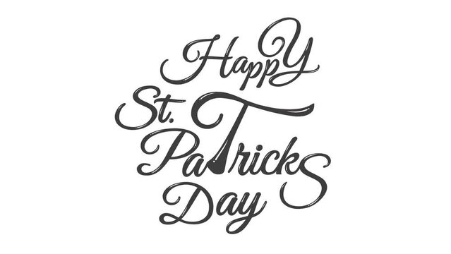 St Patricks Day, St Patricks Day Greeting Card. Animation St Patrick&rsquo;s Day. Patrick Day Animated. shop, discount, sale, flyer, decoration. Lettering style. 17 March.