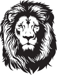 Lion head, lion face vector Illustration, on a isolated background, SVG
