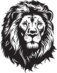 Lion head, lion face vector Illustration, on a isolated background, SVG