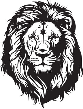Lion head, lion face vector Illustration, on a isolated background
