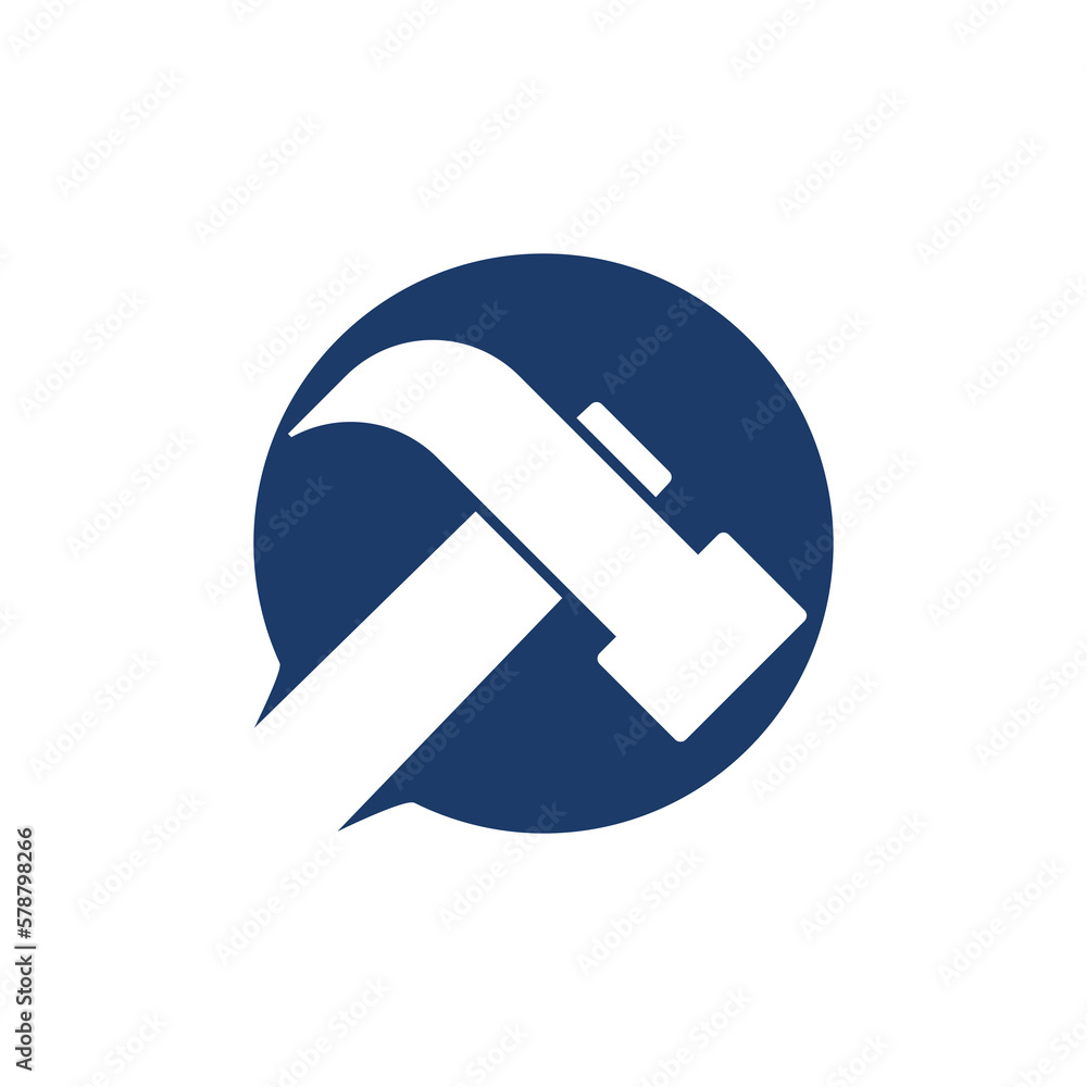 Poster hammer tool icon isolated on transparent background