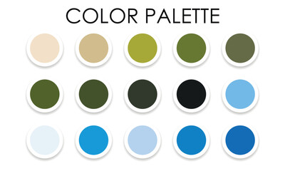 Spring bright color palette. Vector illustration