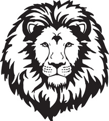 Lion head, lion face vector Illustration, on a isolated background, SVG