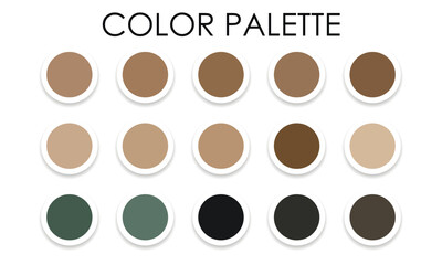 Spring bright color palette. Vector illustration
