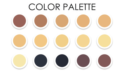 Spring bright color palette. Vector illustration