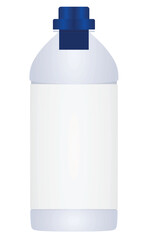 Plastic chemic liquid  bottle. vector illustration